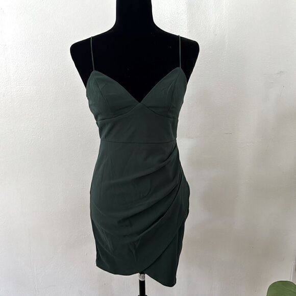 SHAREEN green Midi dress NWT - Picture 5 of 8